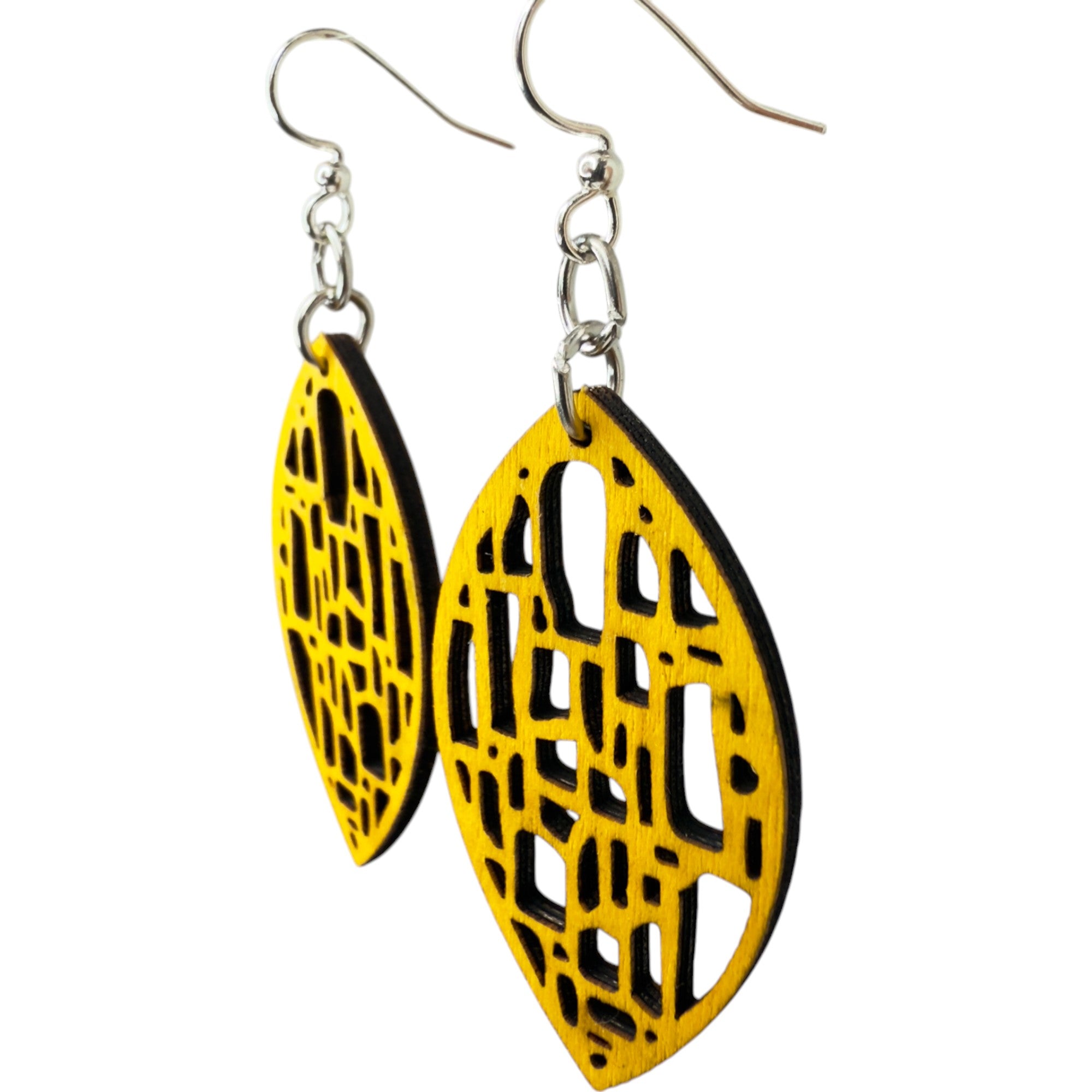 Mosaic Leaf Earrings # 1833