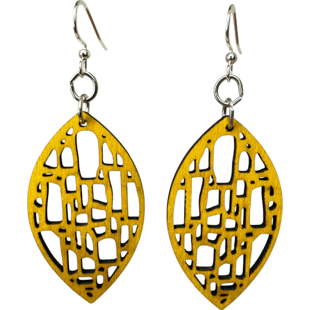 Mosaic Leaf Earrings # 1833