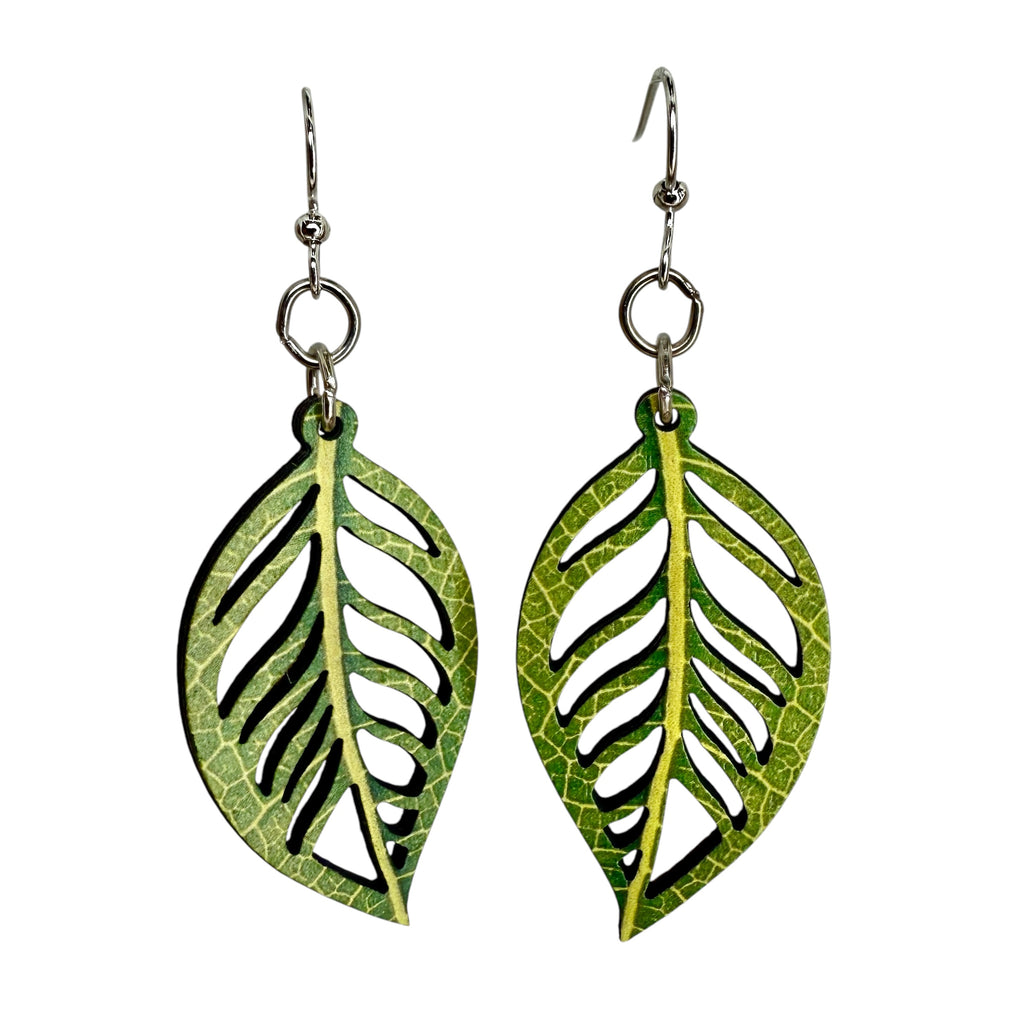 Chlorophyll Leaf Earrings #1838