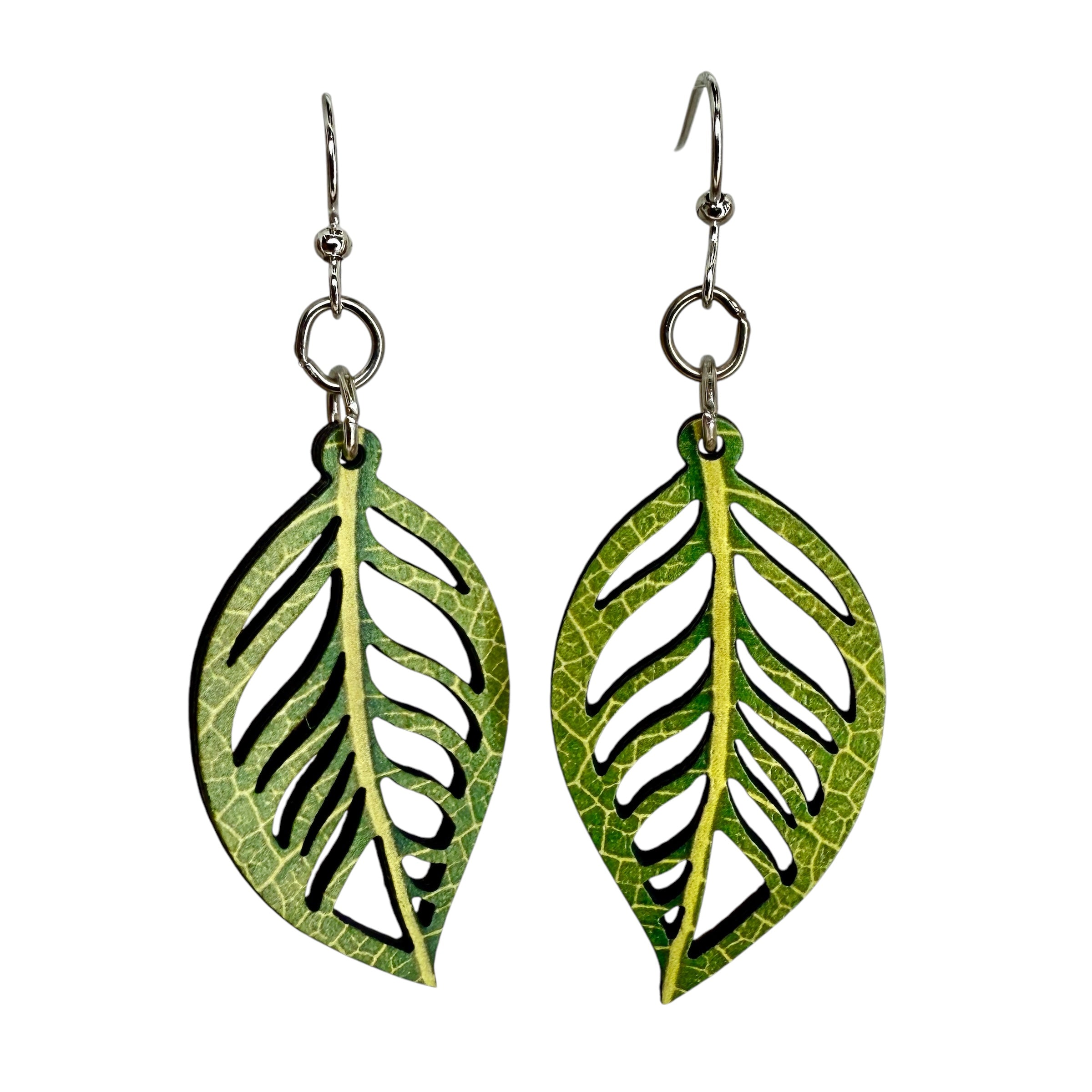 Chlorophyll Leaf Earrings #1838