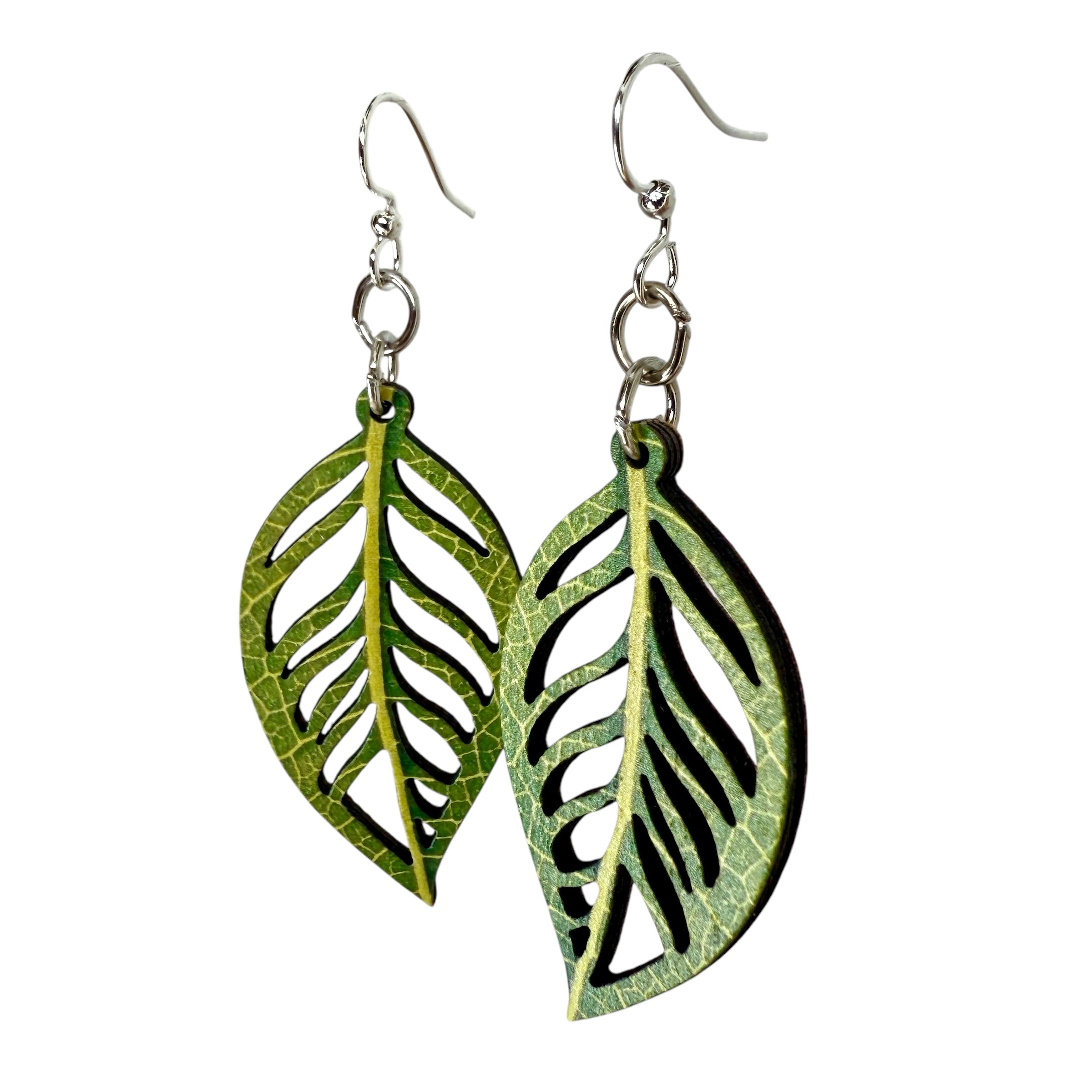 Chlorophyll Leaf Earrings #1838