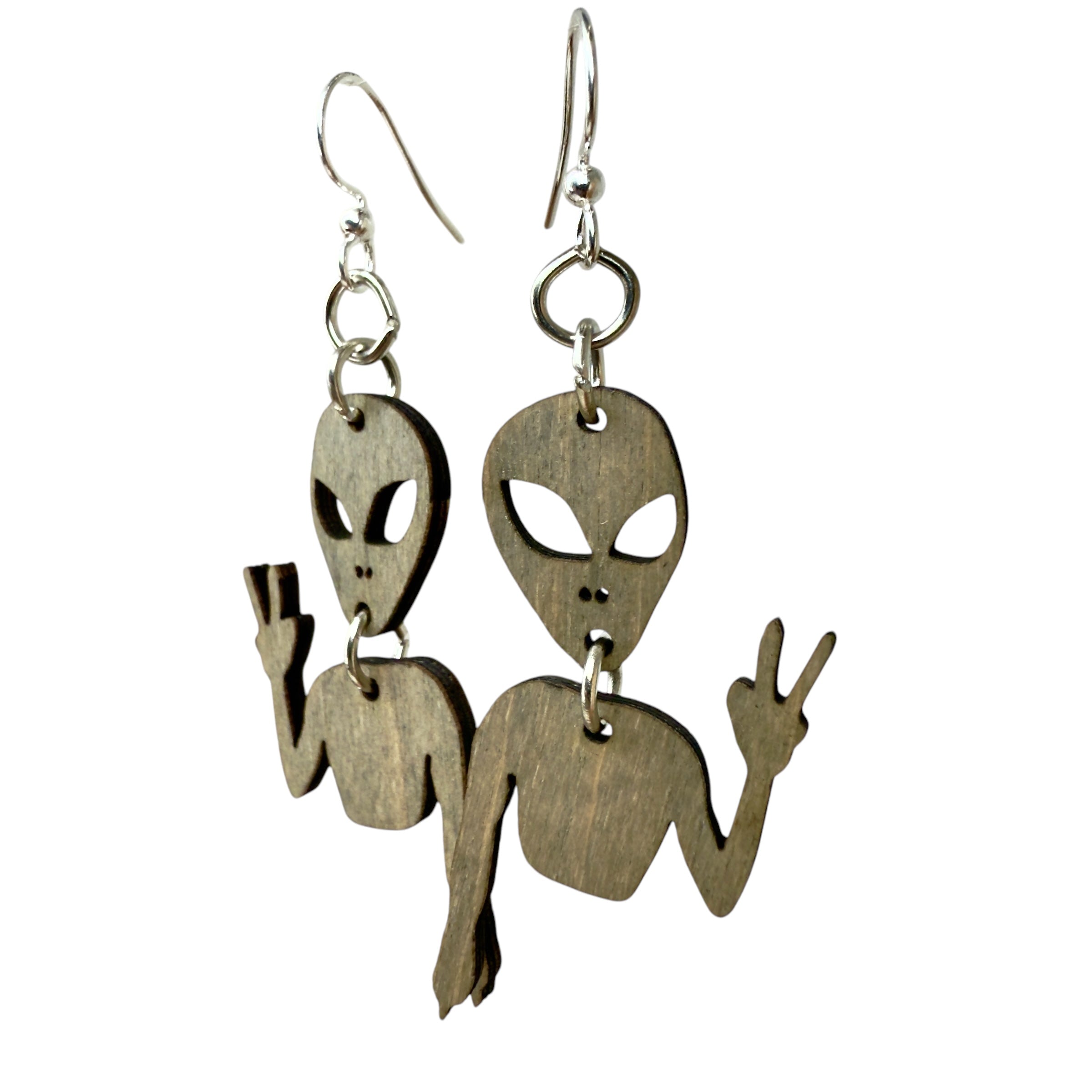 Alien Peace Earrings  #1851
