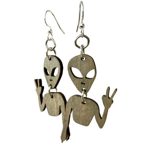 Alien Peace Earrings  #1851