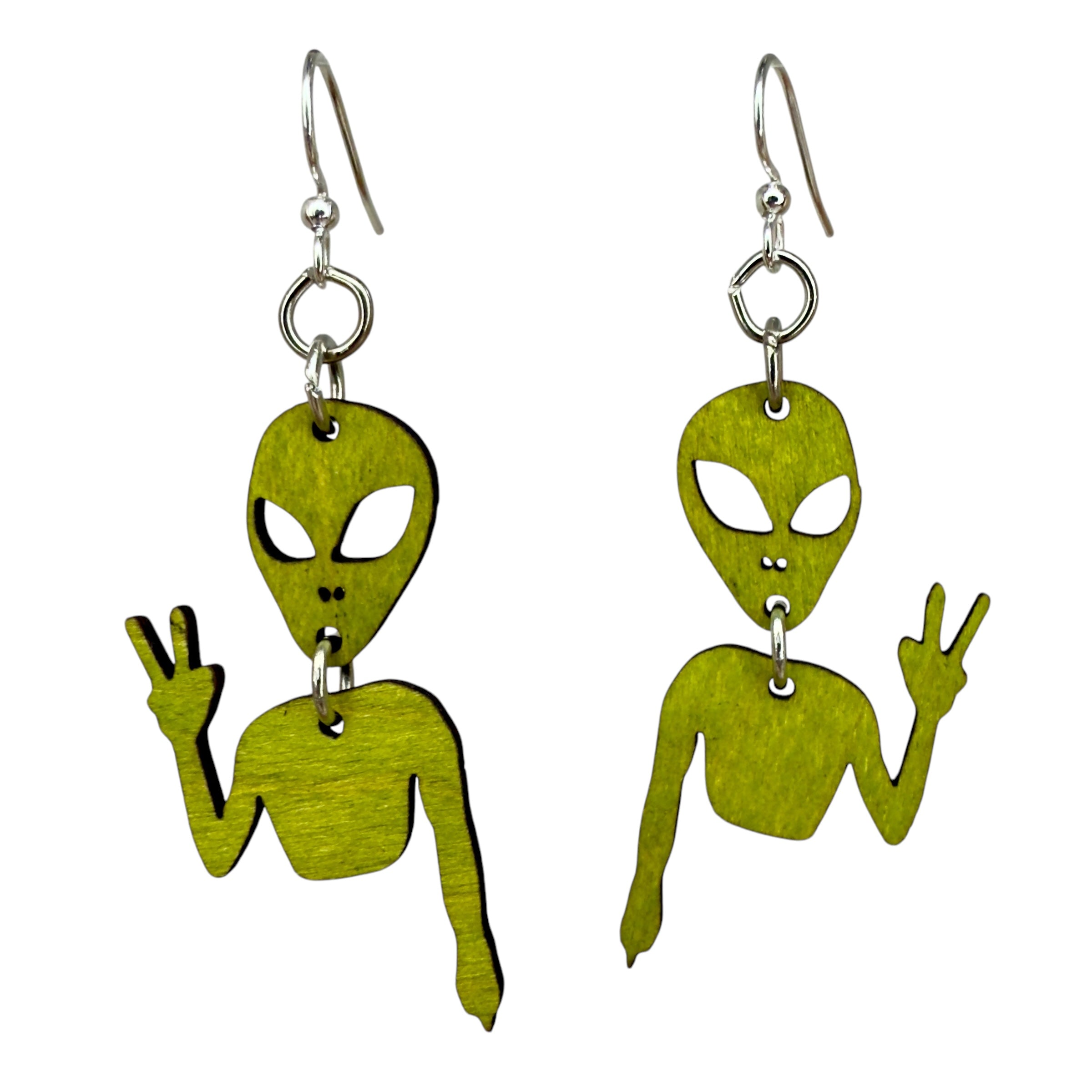 Alien Peace Earrings  #1851