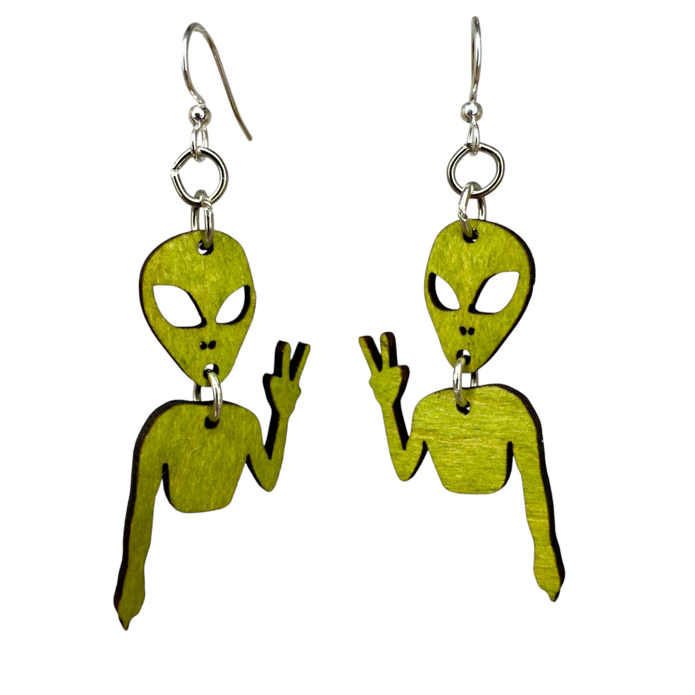 Alien Peace Earrings  #1851