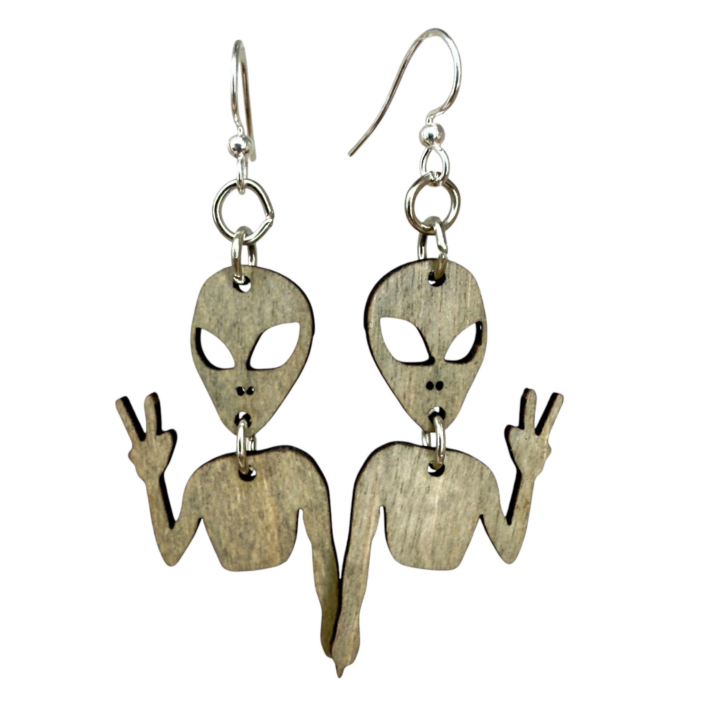 Alien Peace Earrings  #1851