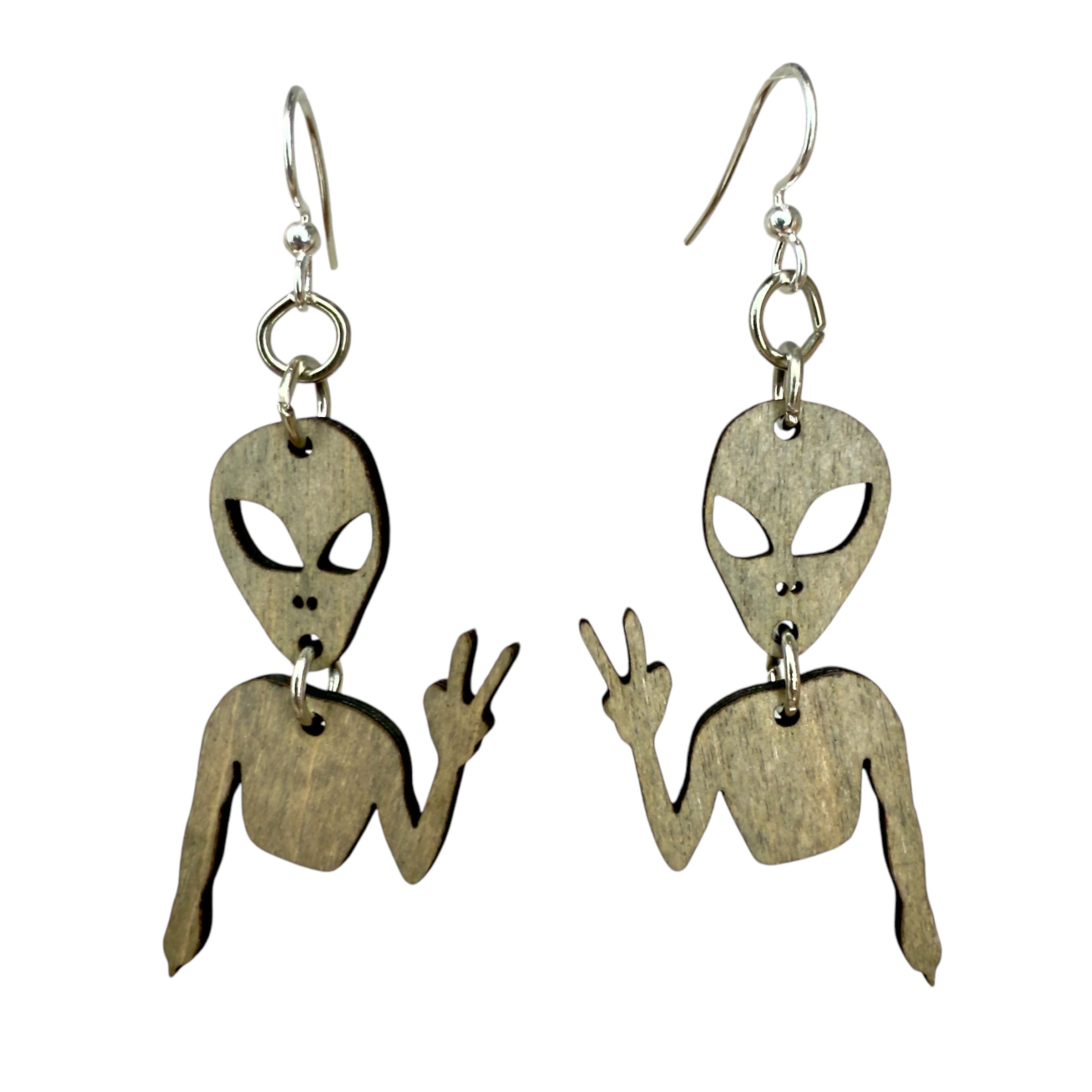 Alien Peace Earrings  #1851