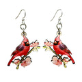 Watercolor Cardinal Earrings #1863
