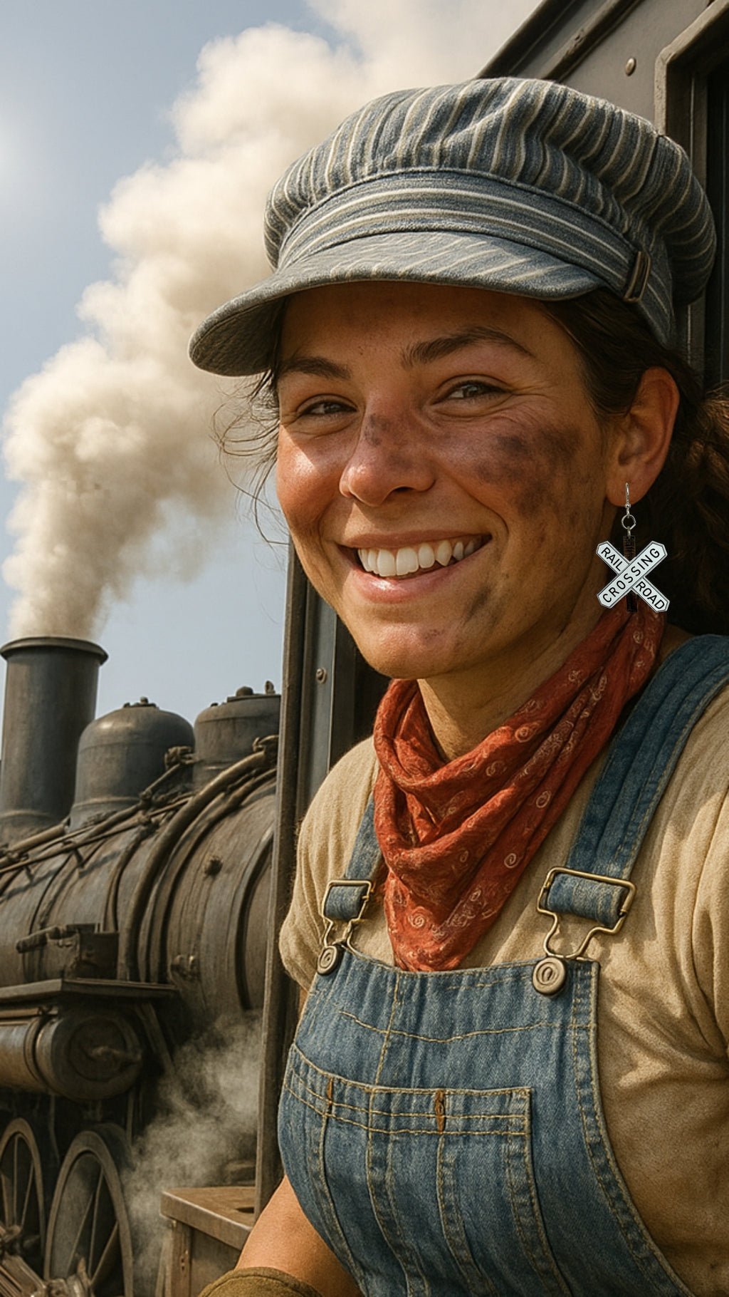 Railroad Crossing Earrings #1866