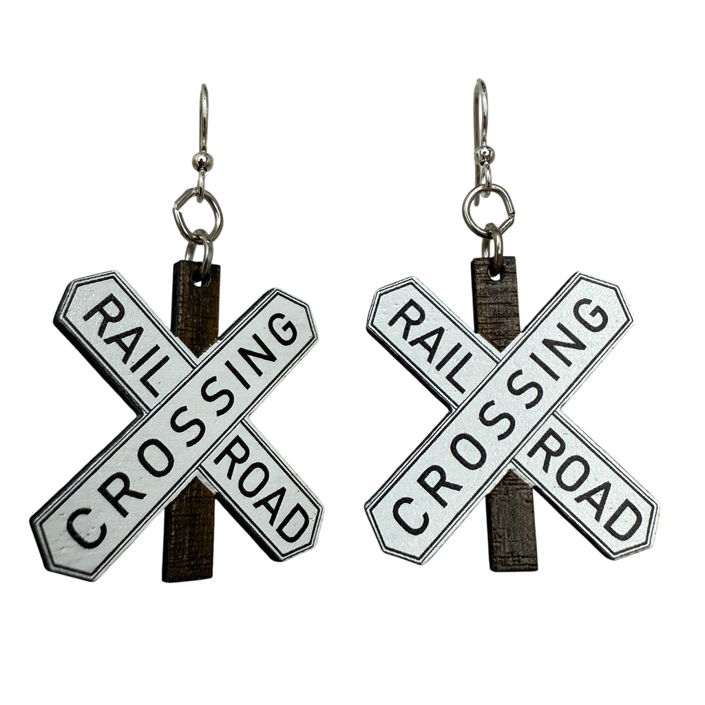 Railroad Crossing Earrings #1866
