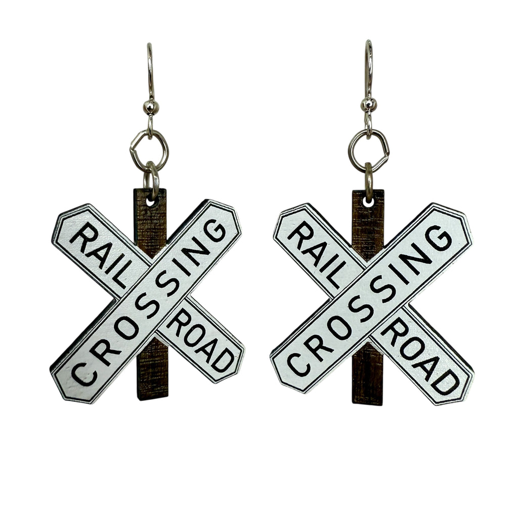 Railroad Crossing Earrings #1866