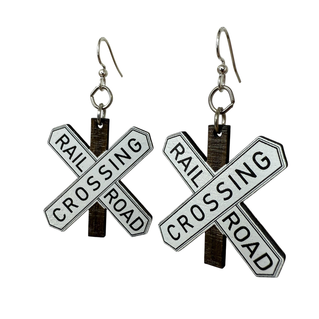 Railroad Crossing Earrings #1866
