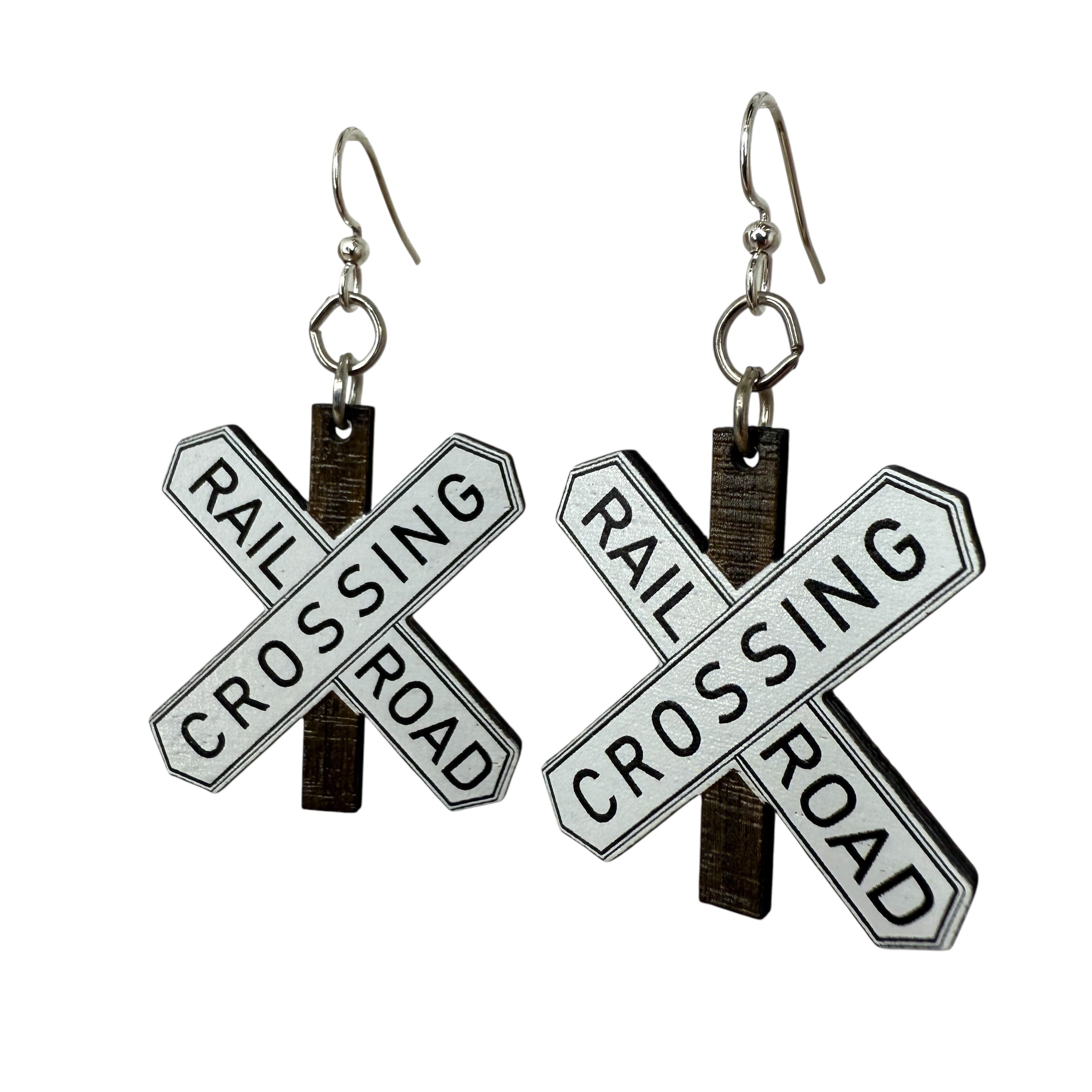 Railroad Crossing Earrings #1866