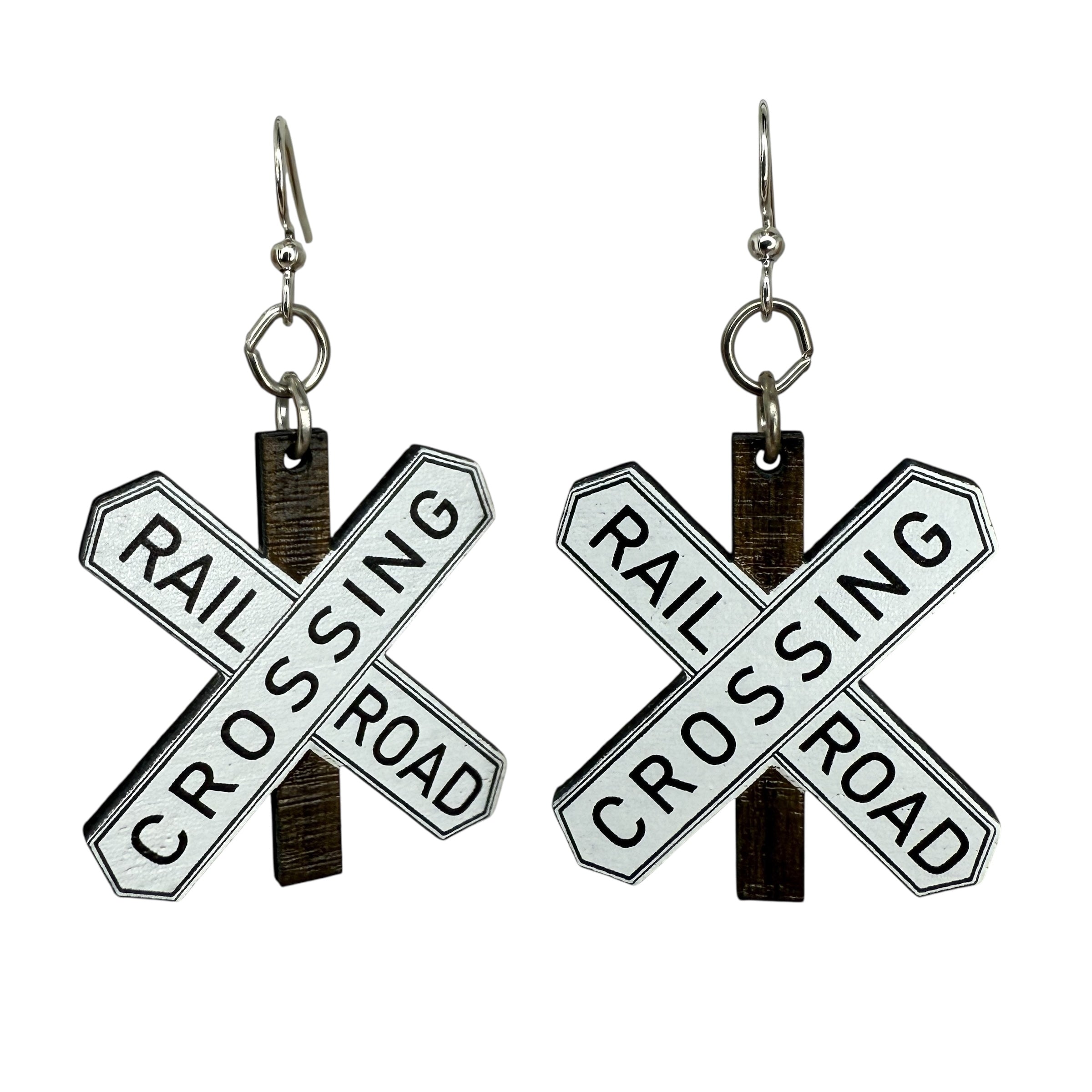 Railroad Crossing Earrings #1866