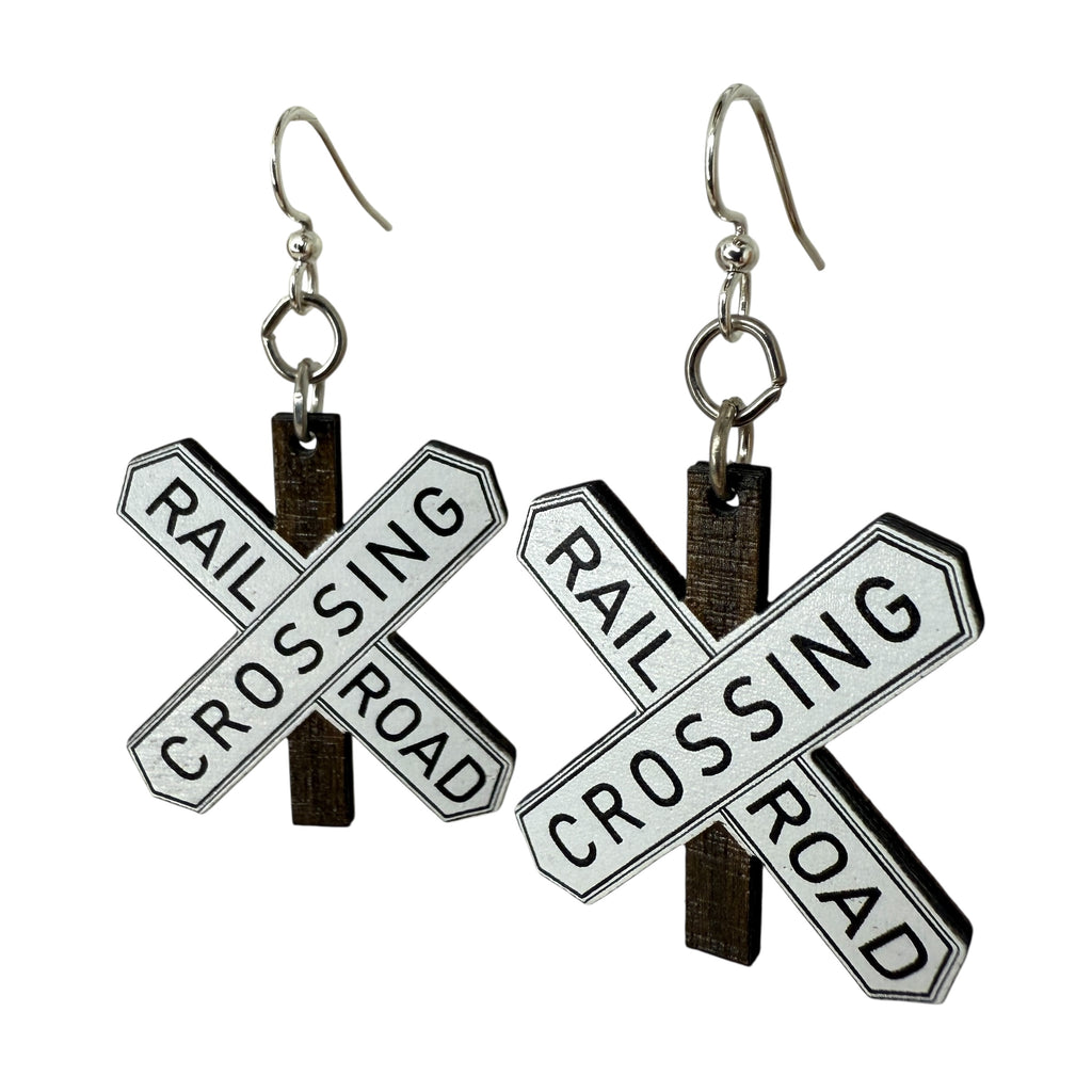 Railroad Crossing Earrings #1866
