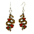 Rattlesnake Rose Earrings #1869
