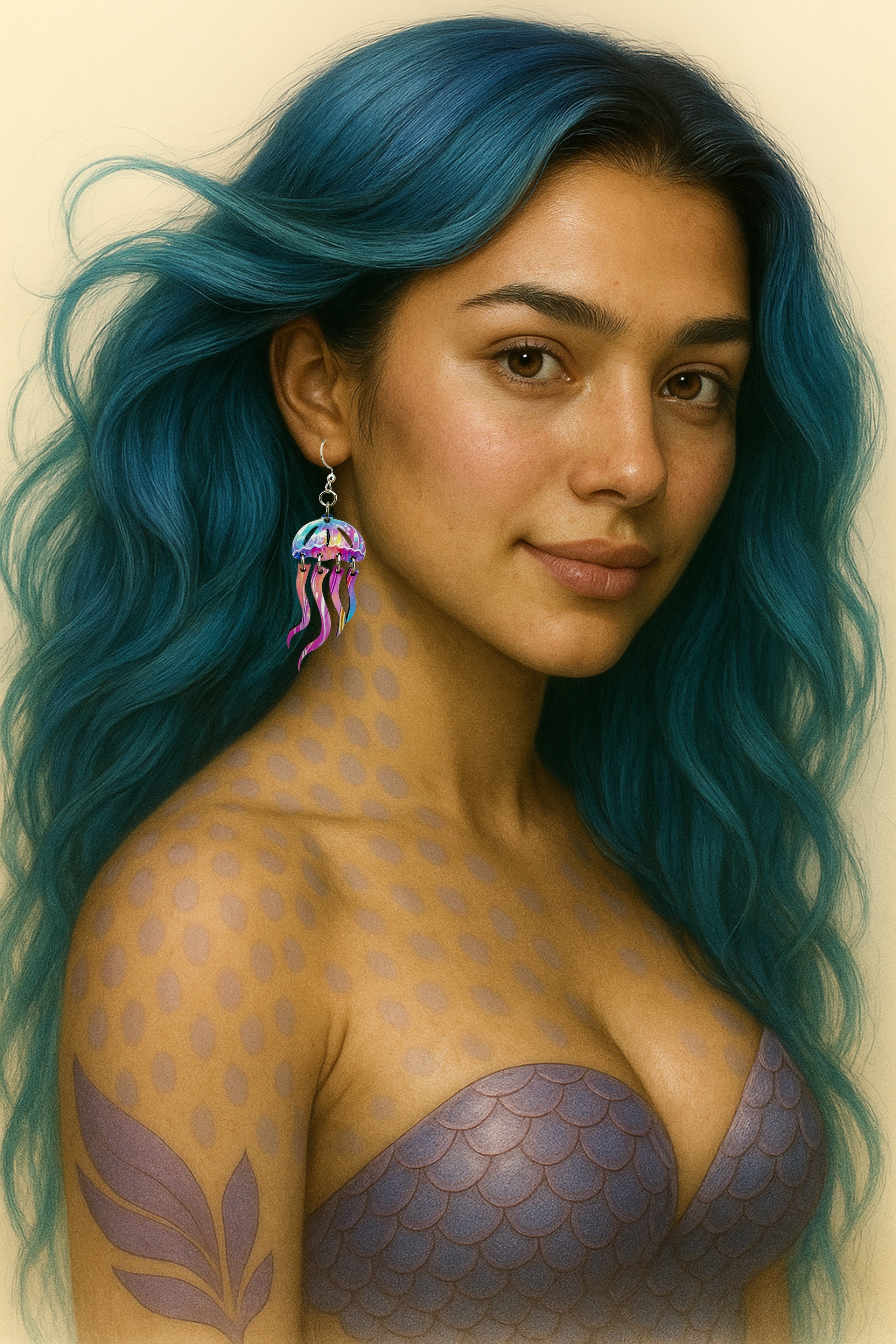 Jellyfish Dangle Earrings #1865