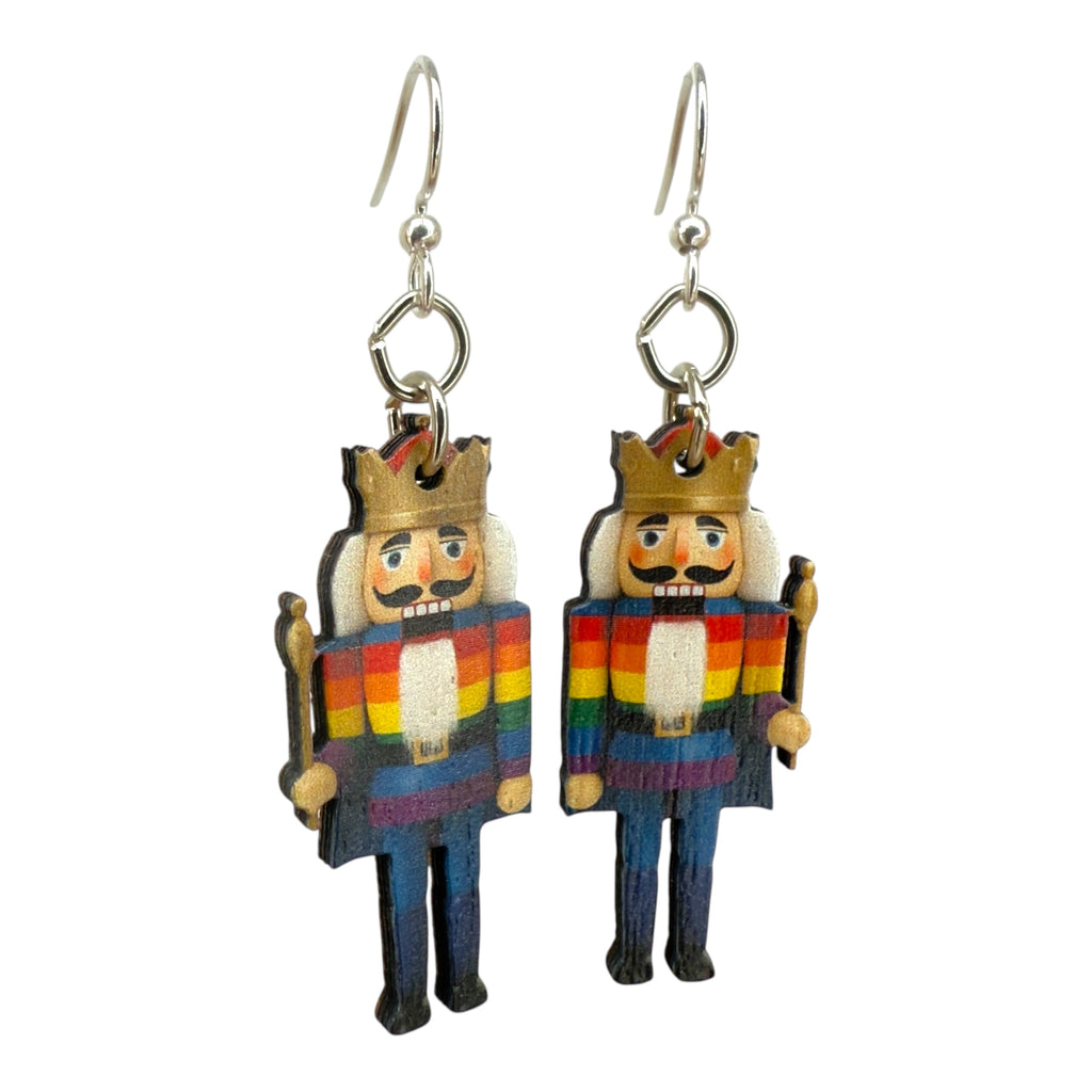 Rainbow Nutcracker King  Earrings #1882