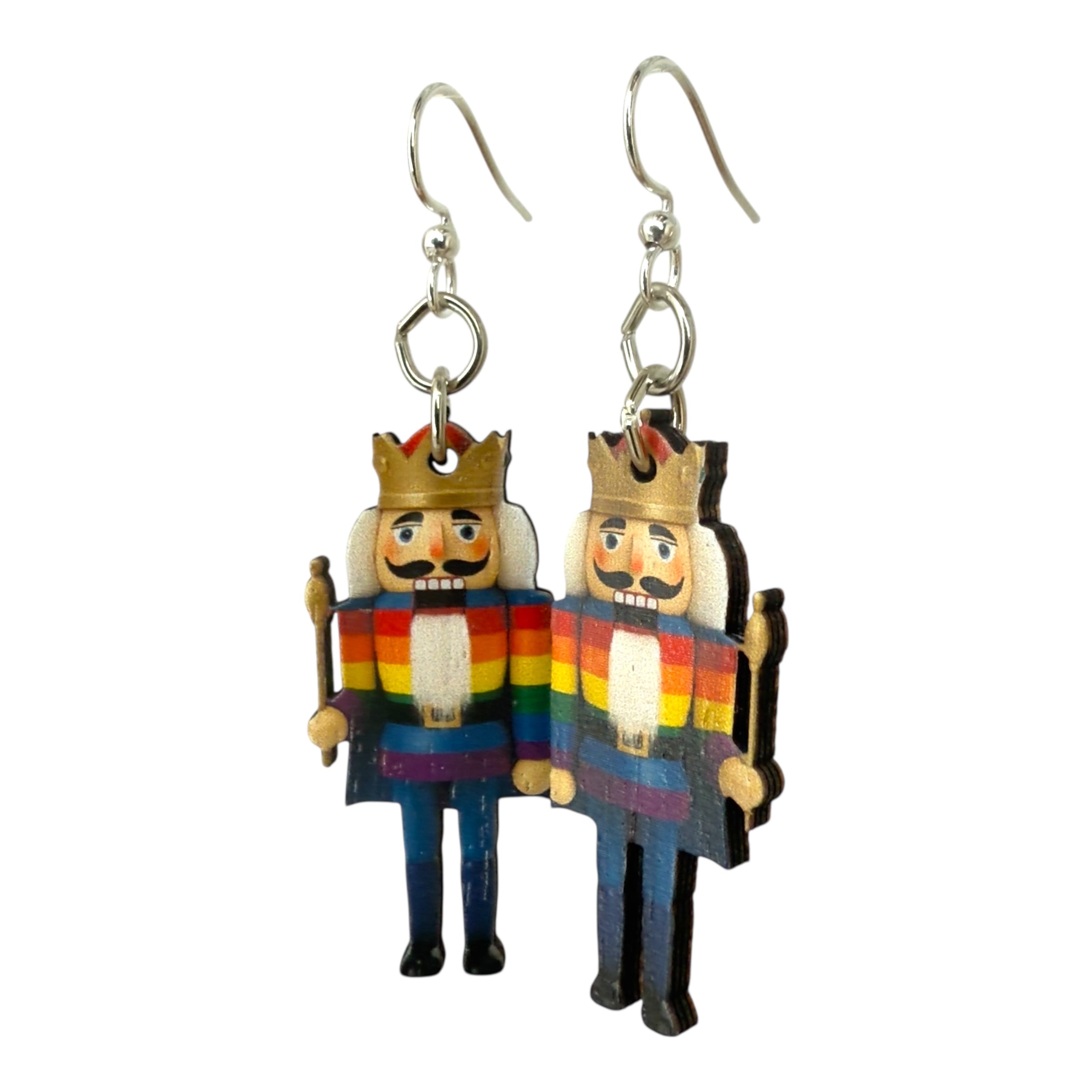 Rainbow Nutcracker King  Earrings #1882