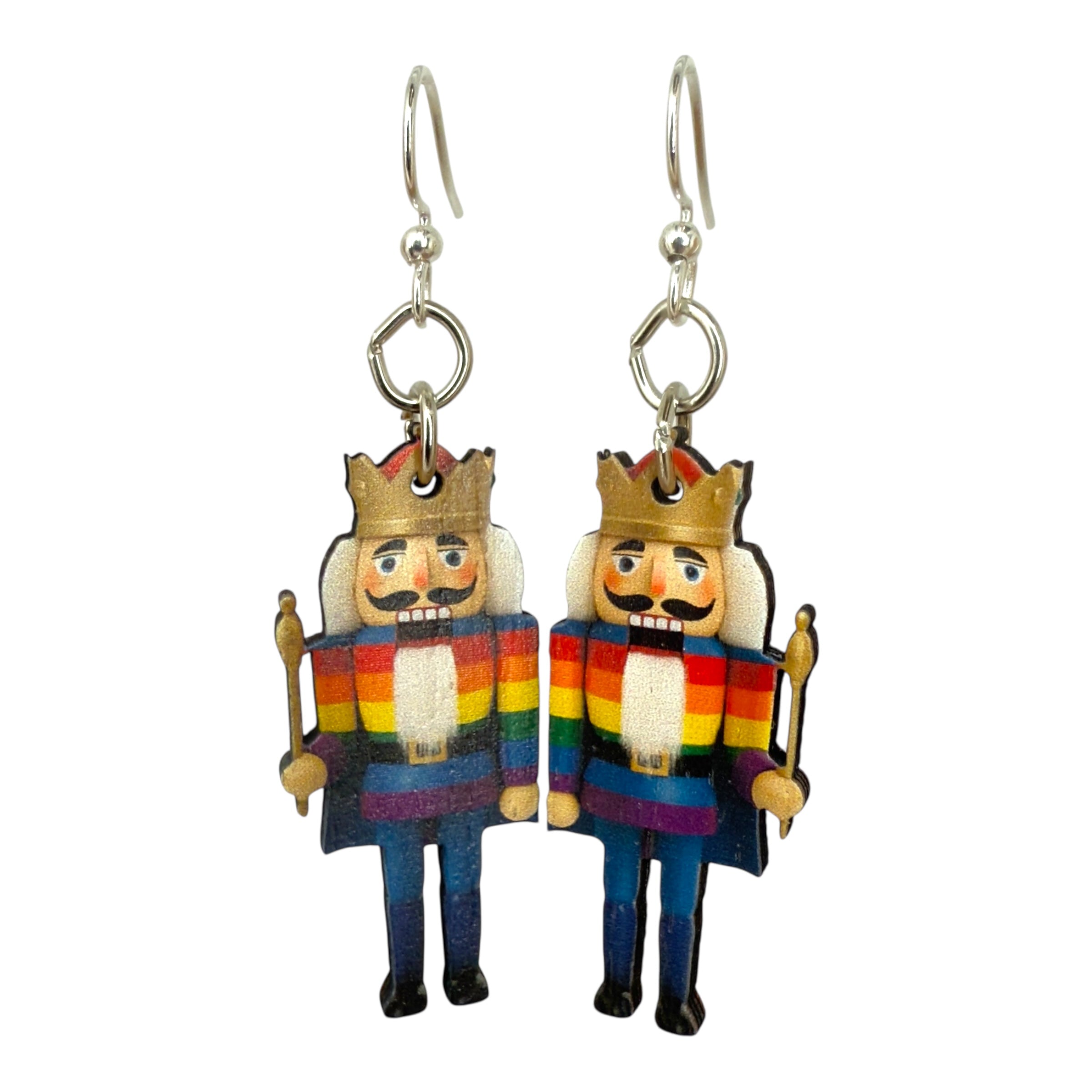 Rainbow Nutcracker King  Earrings #1882