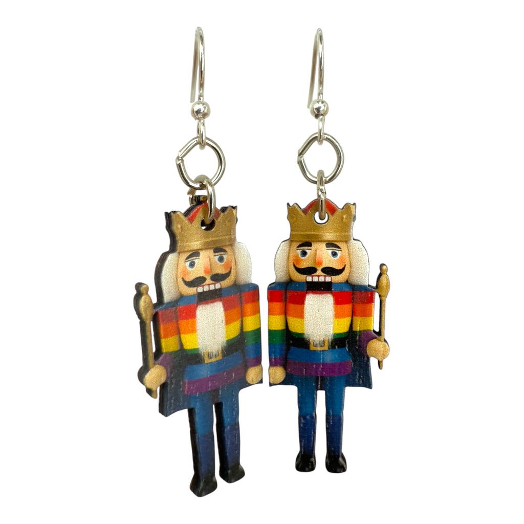 Rainbow Nutcracker King  Earrings #1882