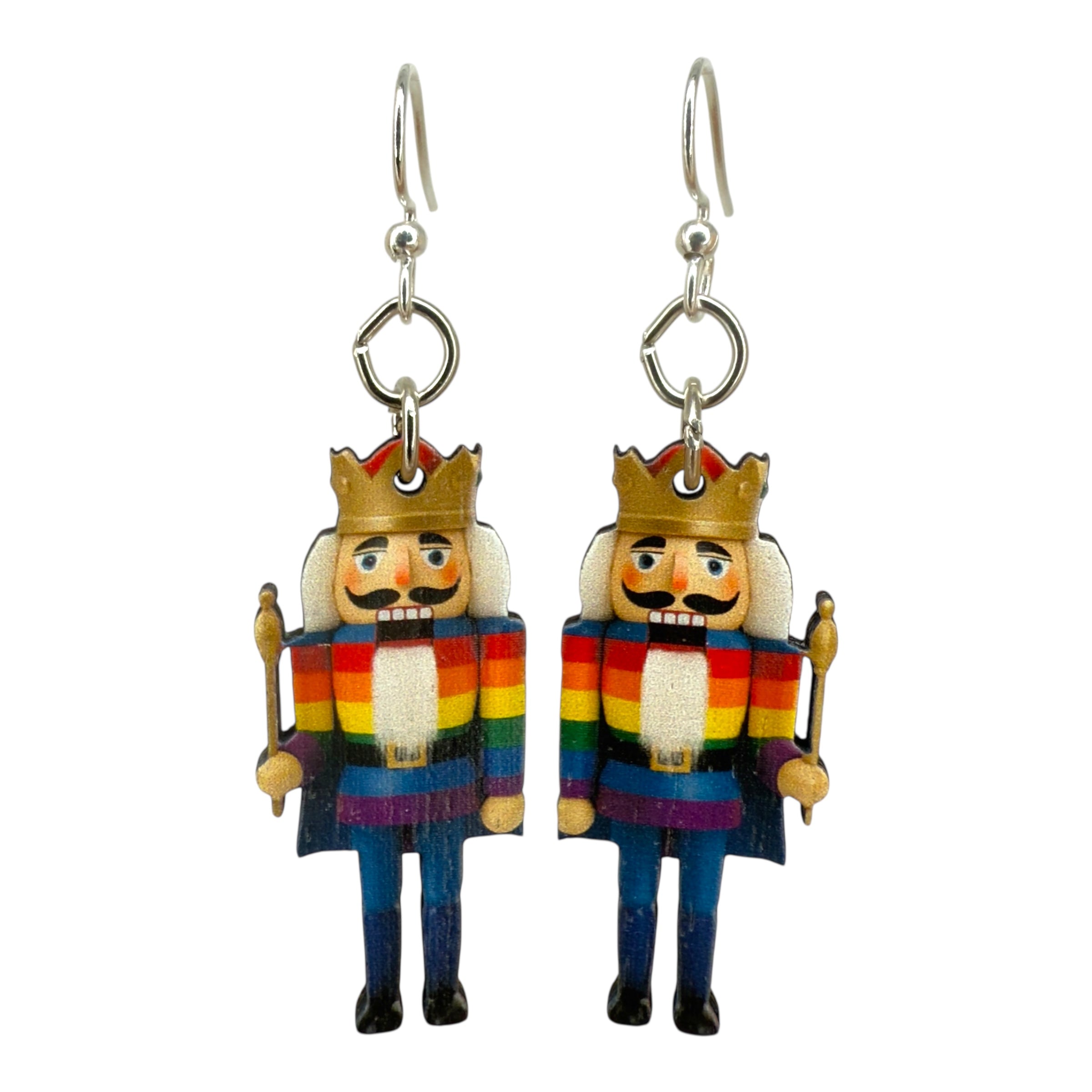 Rainbow Nutcracker King  Earrings #1882