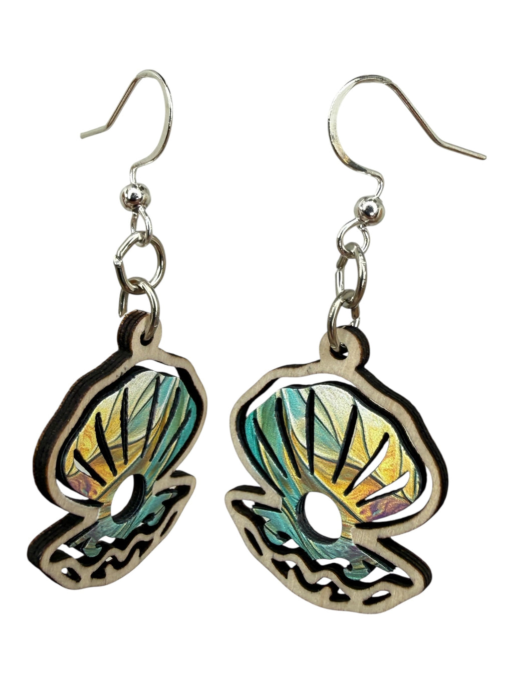 Pearl Clam Earrings #1890
