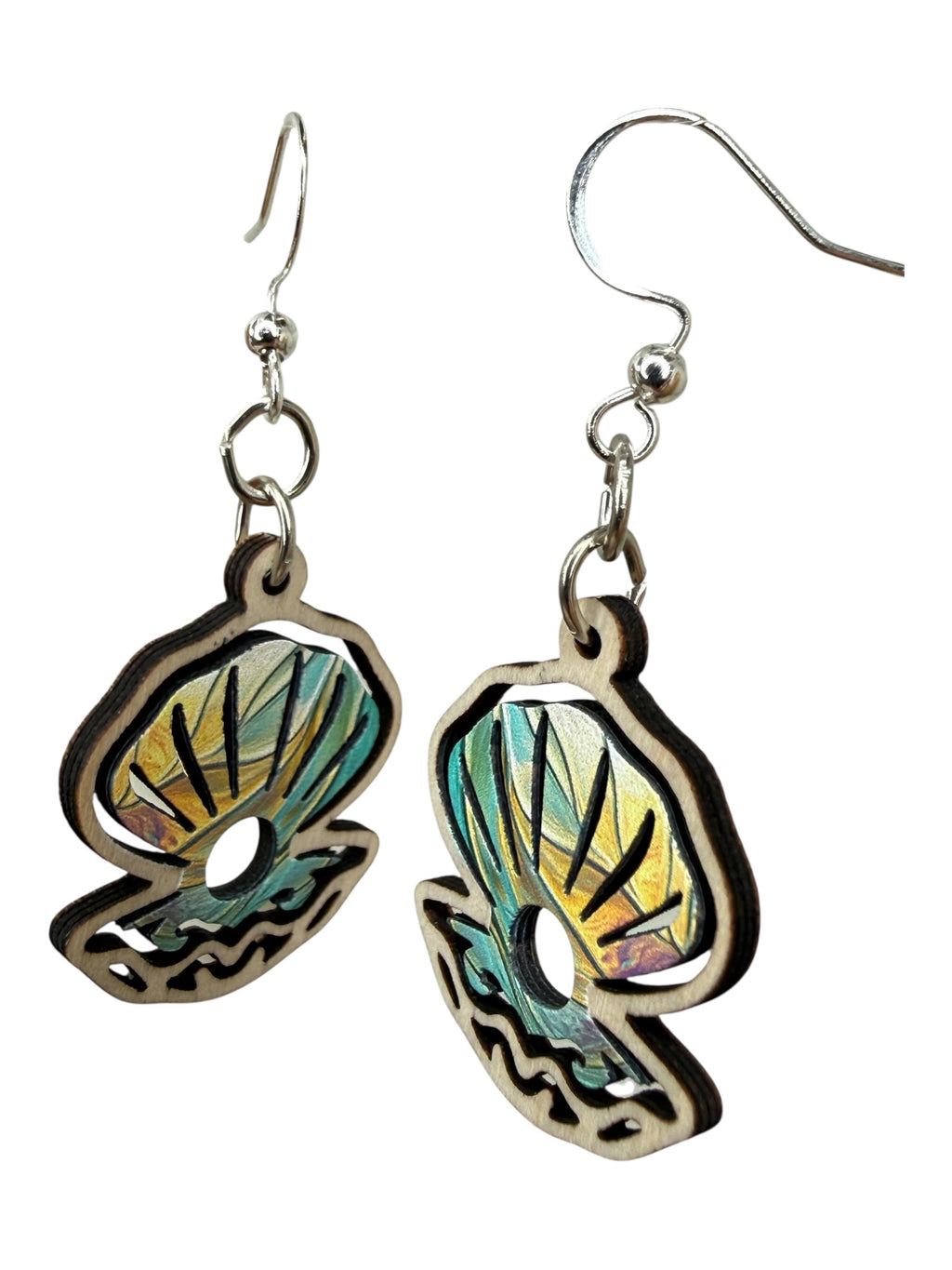 Pearl Clam Earrings #1890