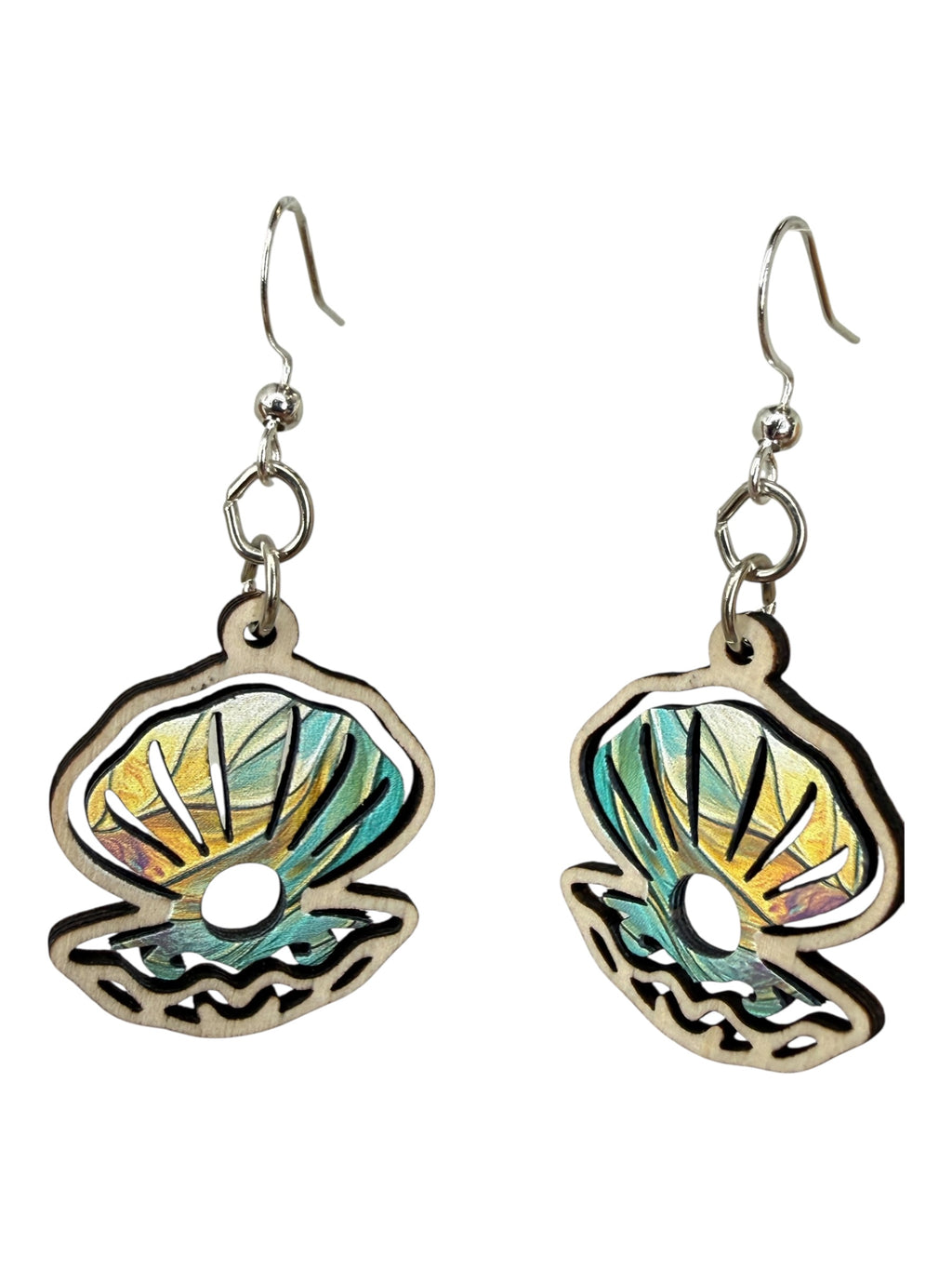 Pearl Clam Earrings #1890