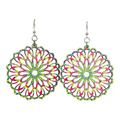 Fiesta Mandala wood earrings, style A