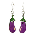 Eggplant Dangle Earrings #1920