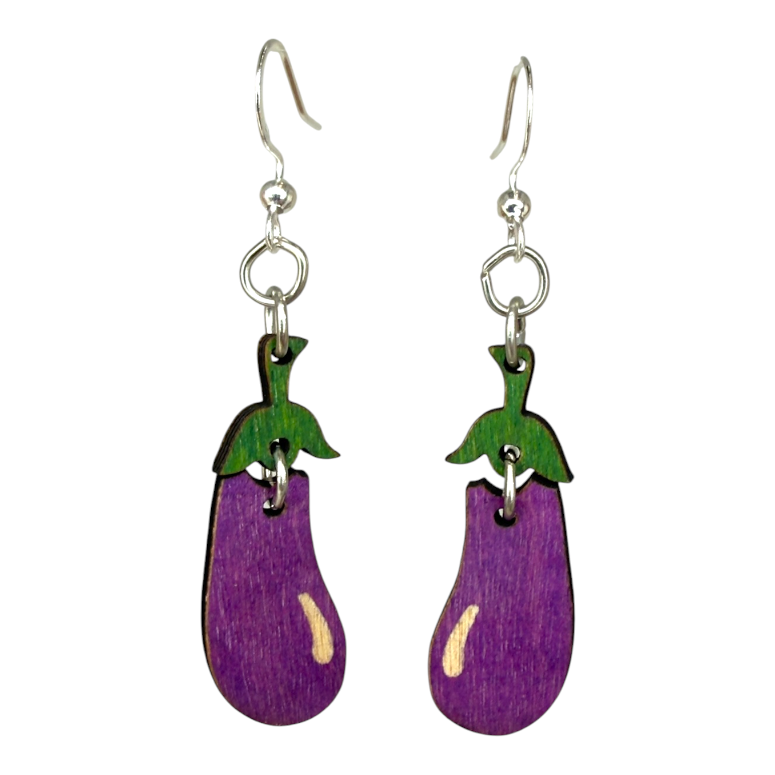 Eggplant Dangle Earrings #1920