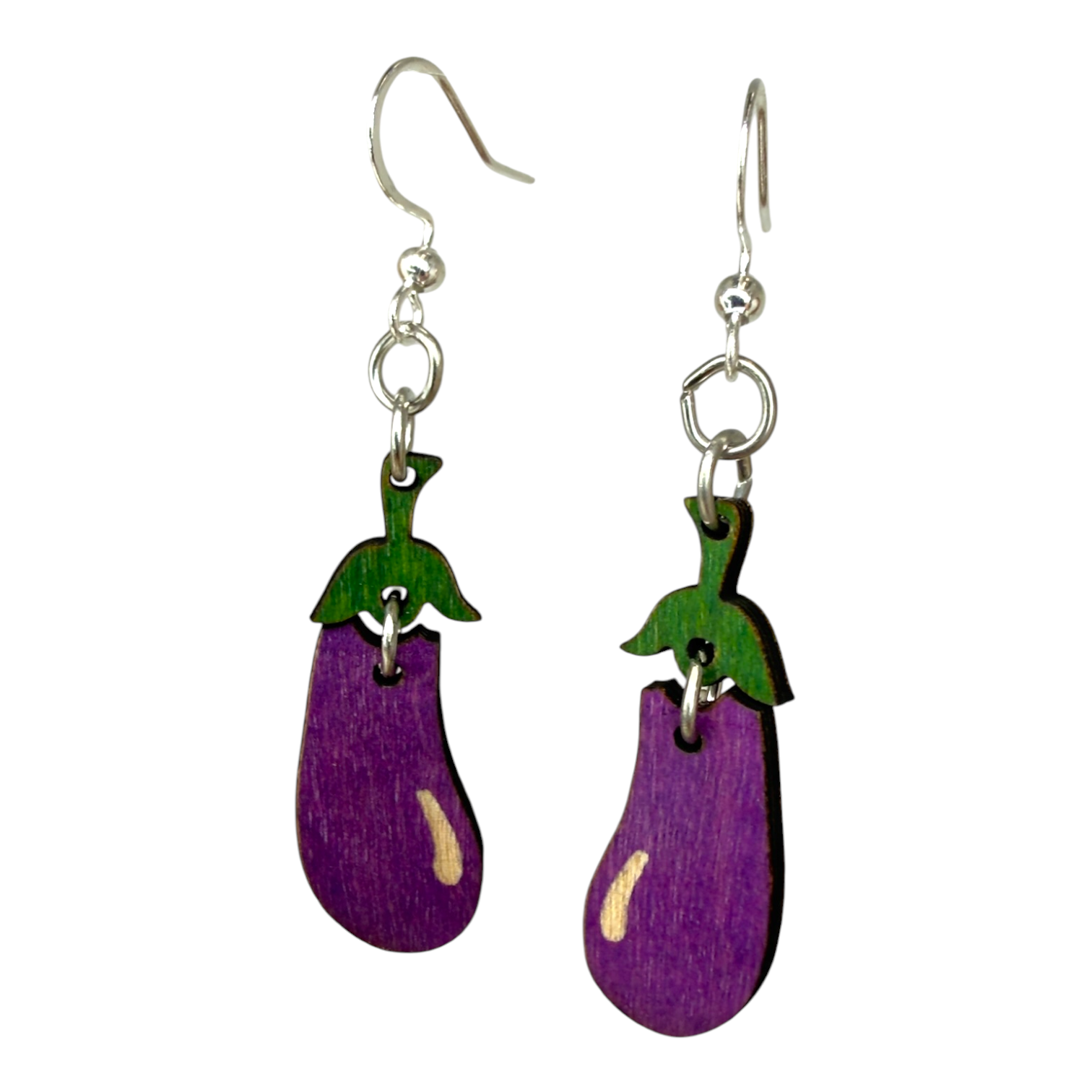Eggplant Dangle Earrings #1920