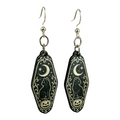 Hunted Motel Keyring wood earrings