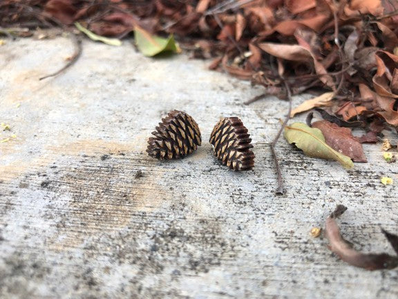Pine Cone Stud Earrings #3056