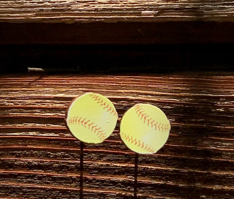 Softball Stud Earrings #3065