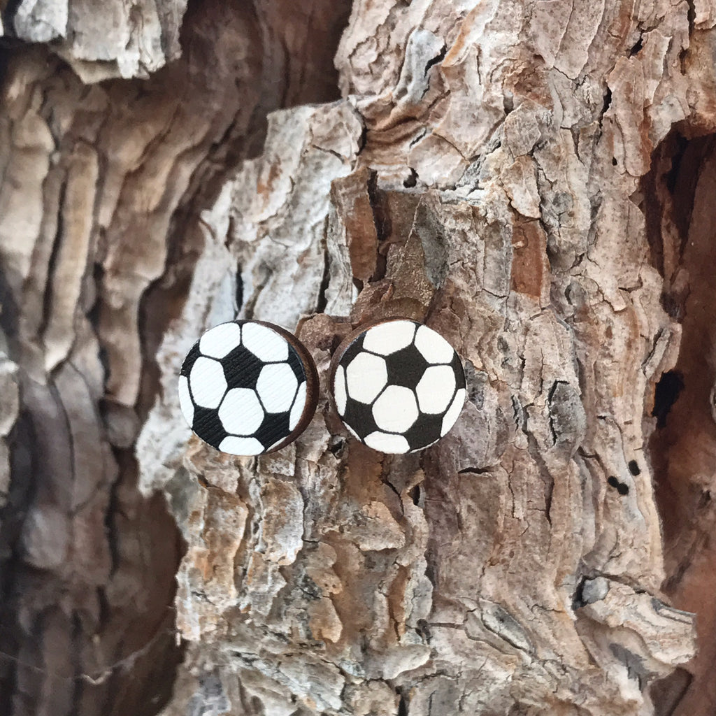 Soccer Ball Stud Earrings #3067