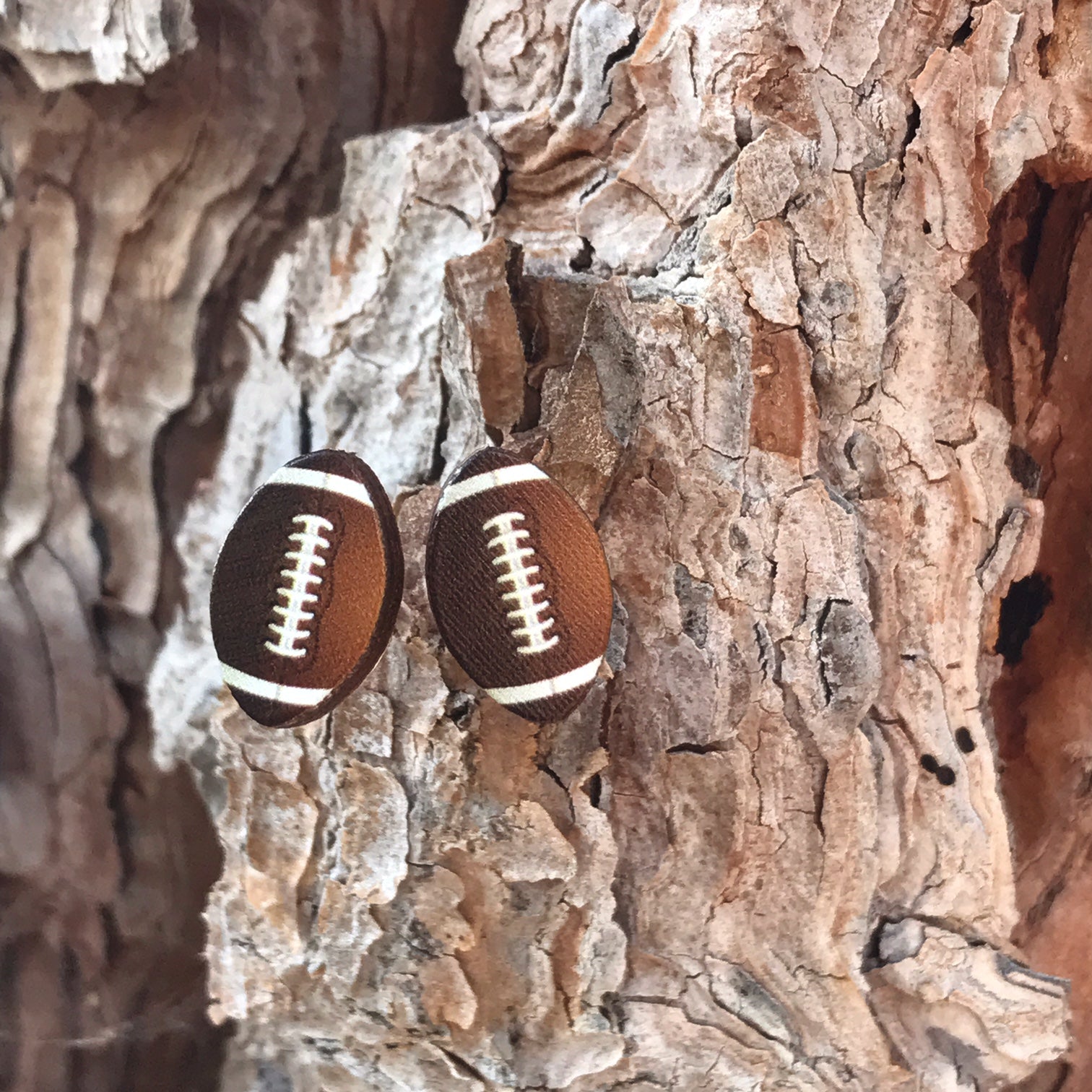Football Stud Earrings #3069