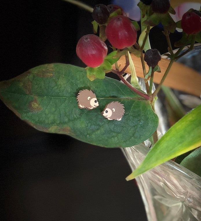 Hedgehog Stud Earrings #3072