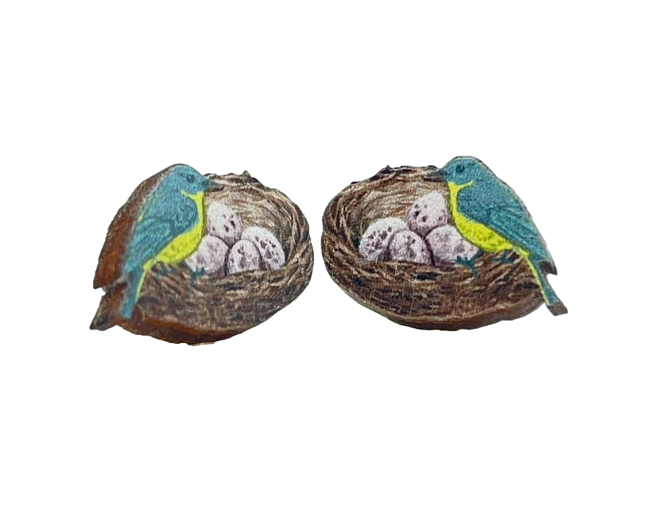 Bird Nest Stud Earrings #3103