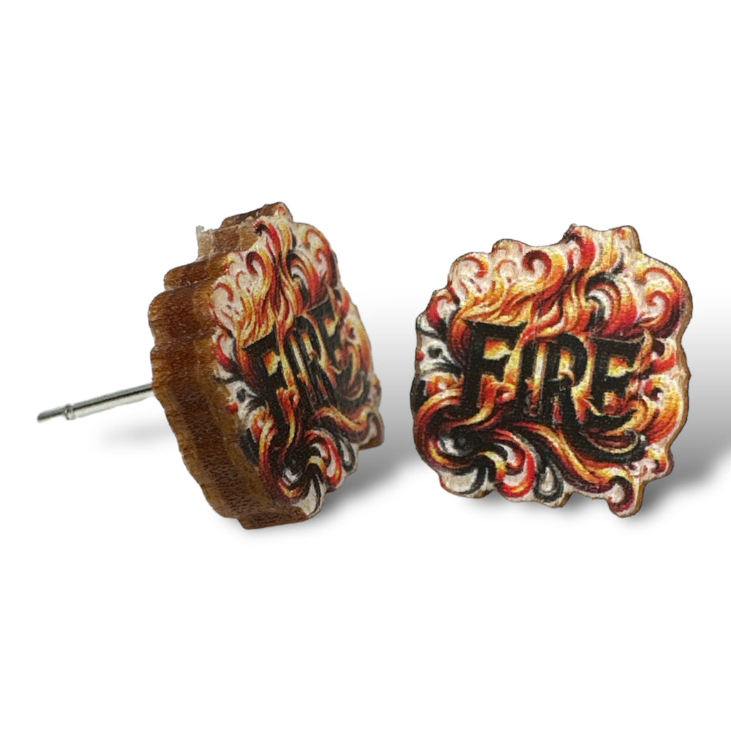 That's Fire Stud Earrings #3119