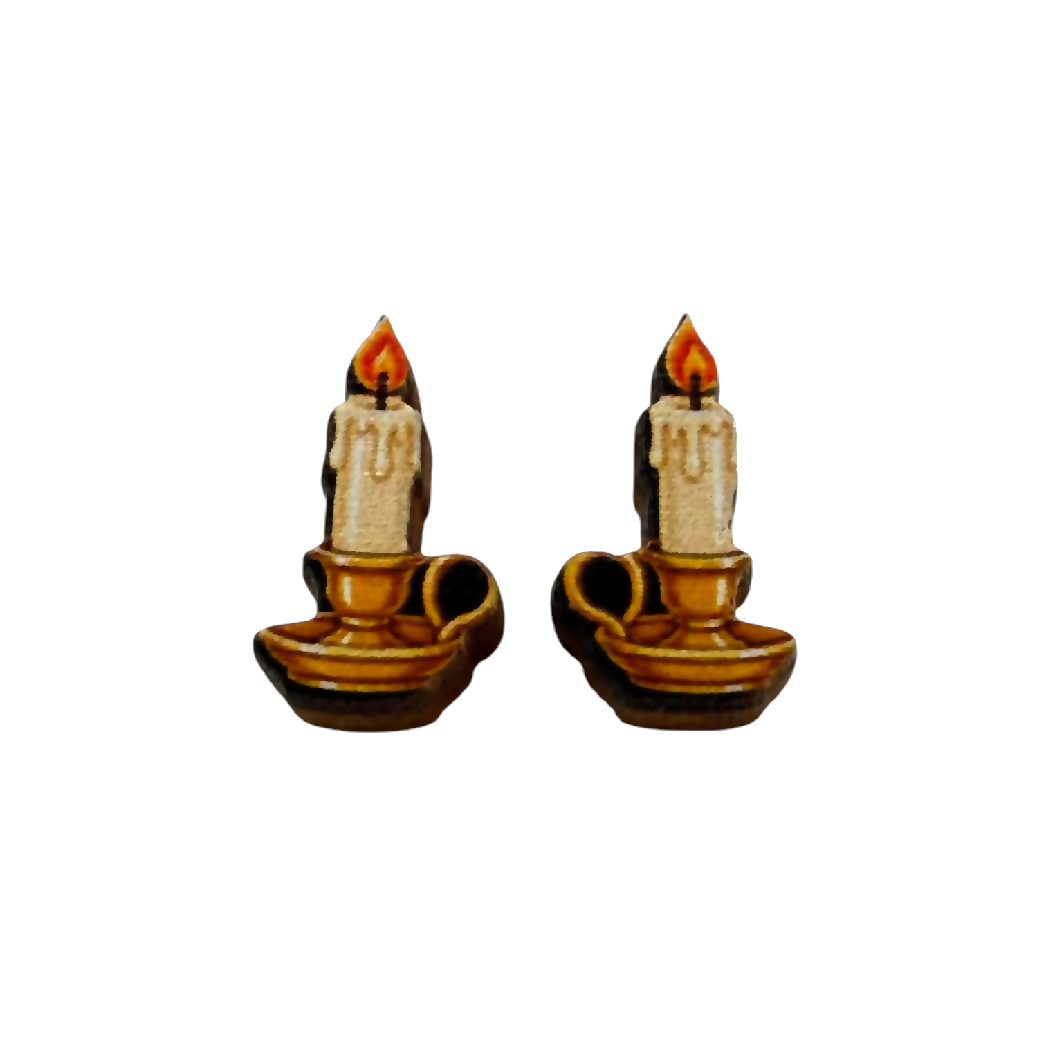Candle stud earrings
