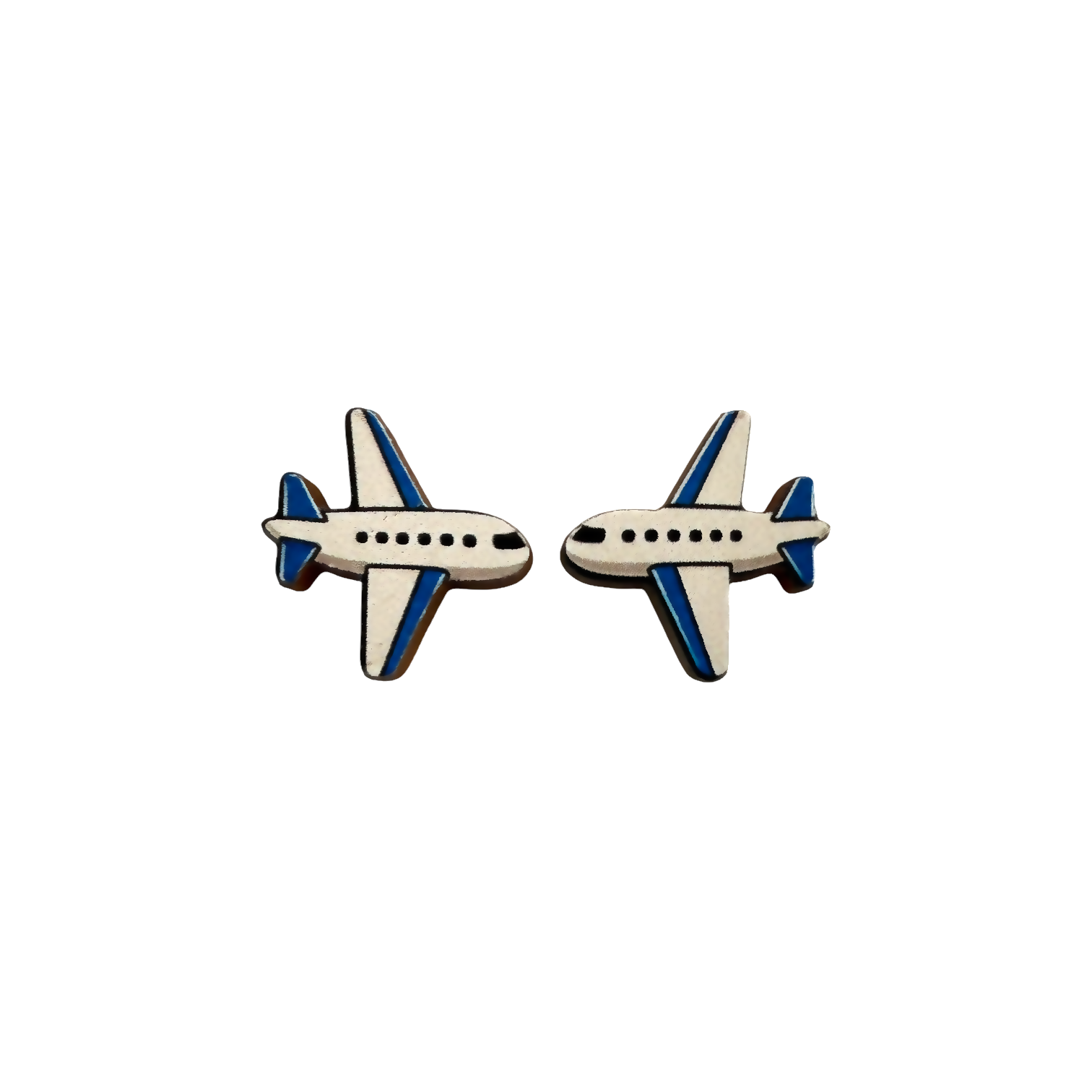 Airplane stud earrings