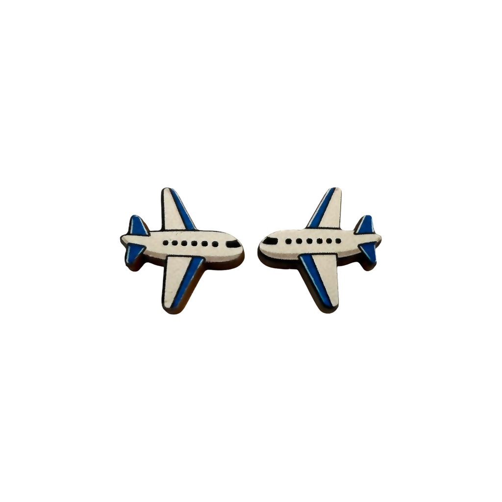 Airplane stud earrings