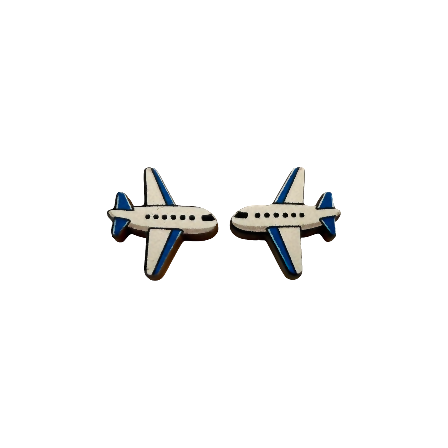 Airplane stud earrings