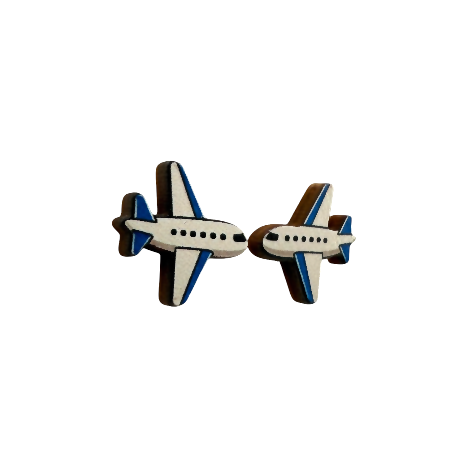 Airplane stud earrings