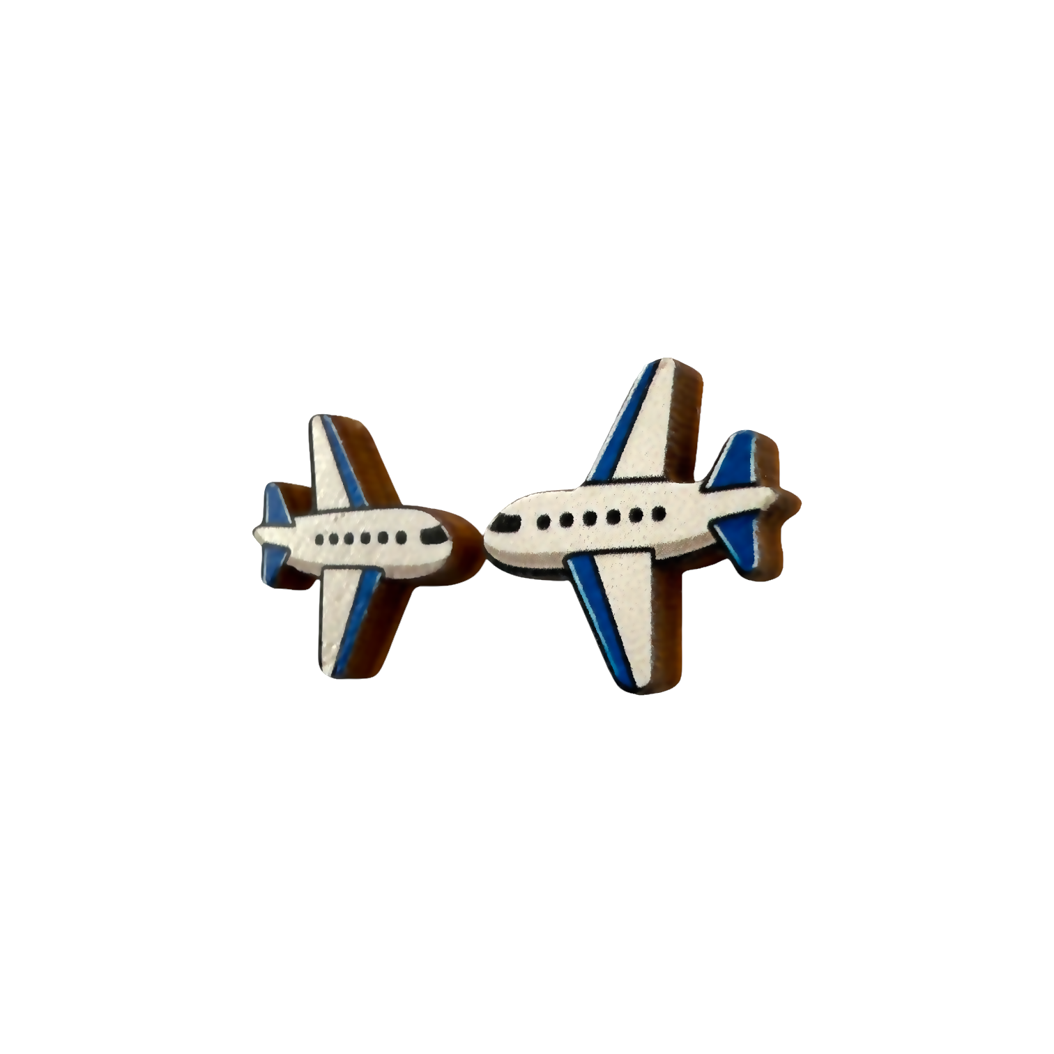 Airplane stud earrings