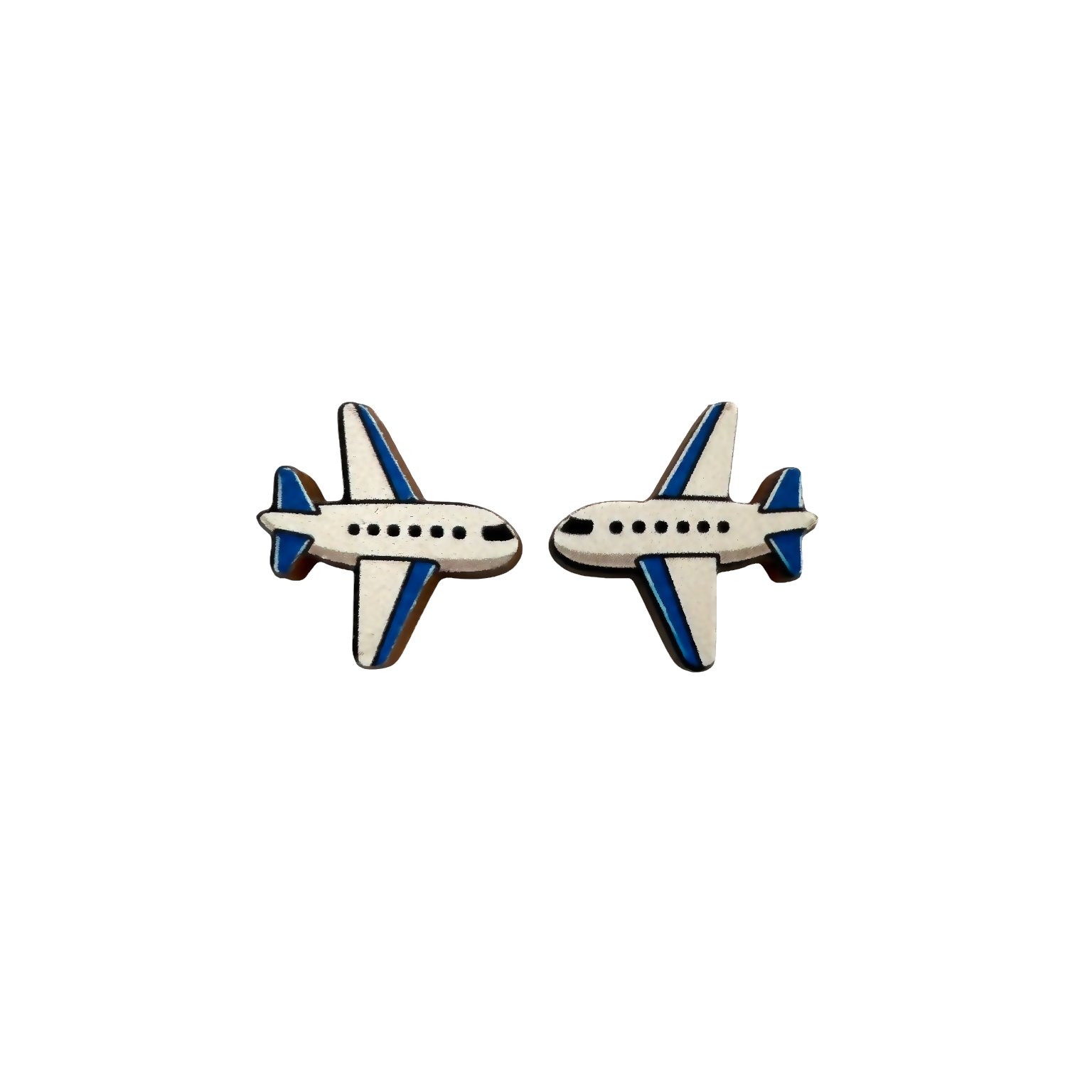Airplane stud earrings