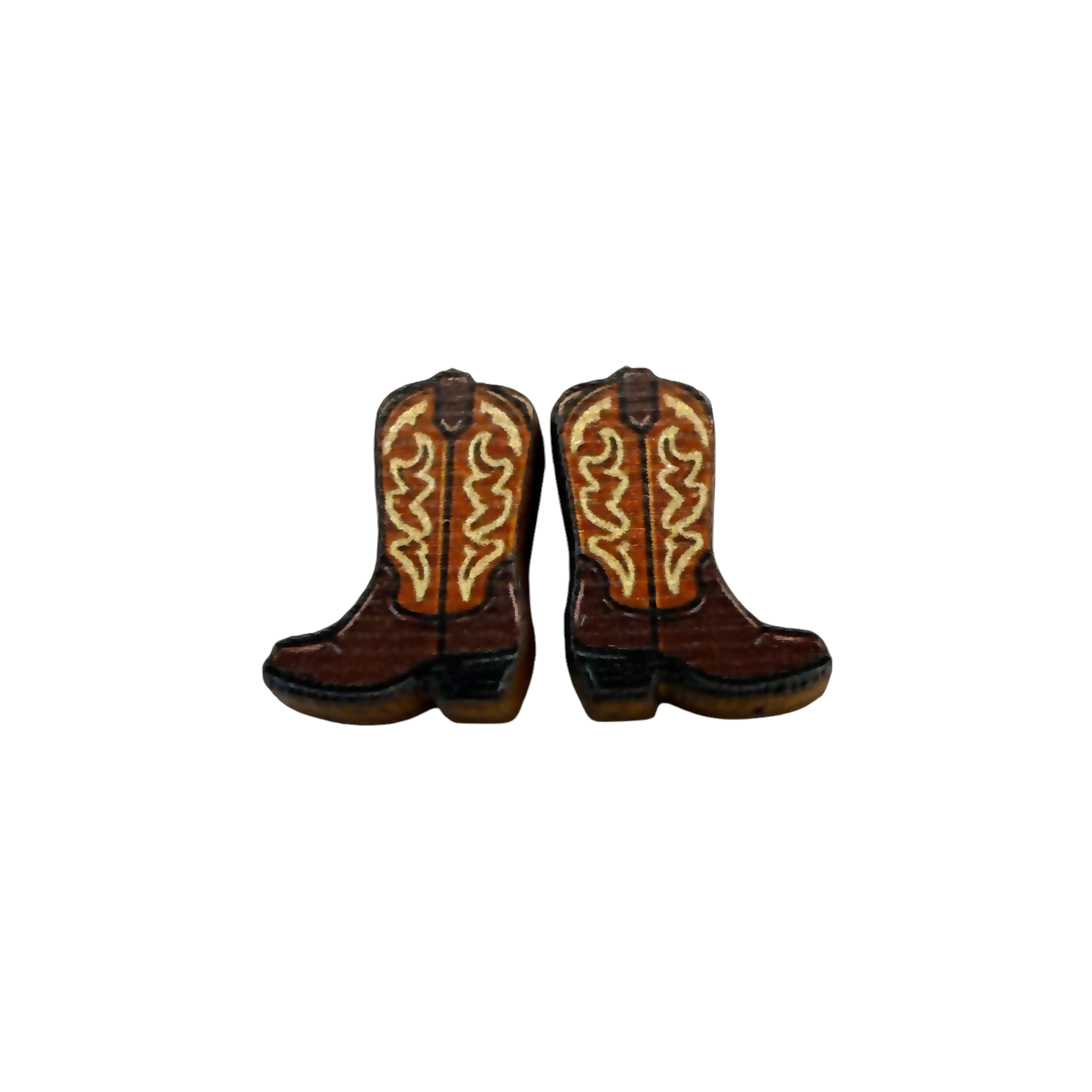 Cowboy boot stud earrings