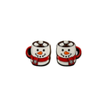 Snowman cocoa mug stud earrings